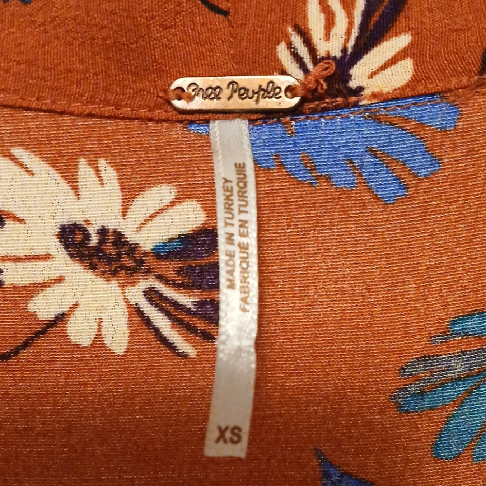 Free People Rust Floral Duster - Picture 2 of 8